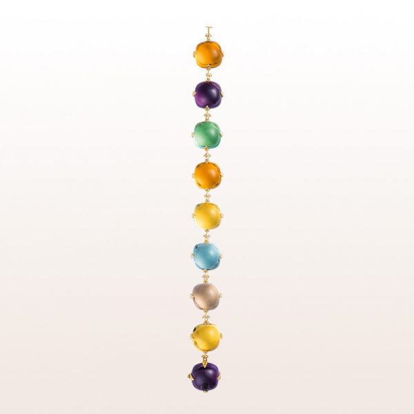 Bracelet with topaz, citrine, amethyst and beryl in 18kt yellow gold