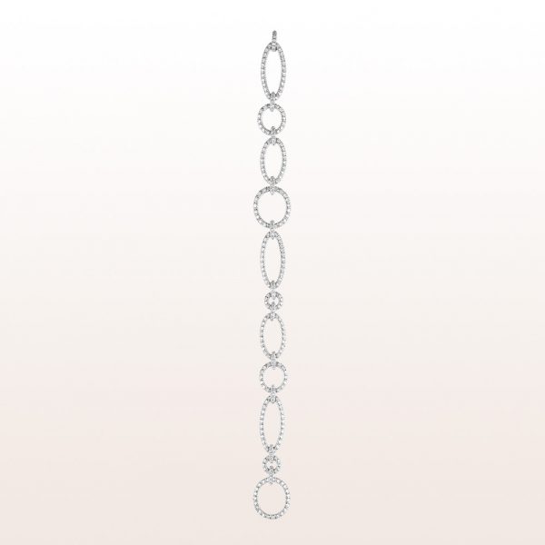 Bracelet with brilliant cut diamonds 2,46ct in 18kt white gold
