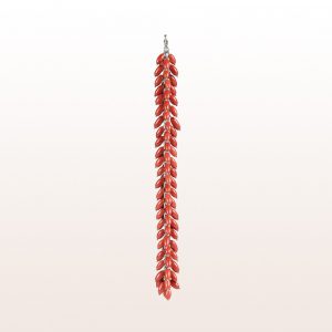Bracelet with coral in 18kt white gold
