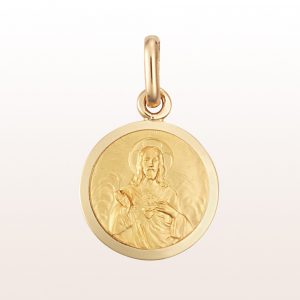 Pendant with 18kt yellow gold Christ