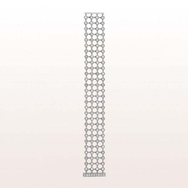 Bracelet with brilliant cut diamonds 14,24ct in platinum