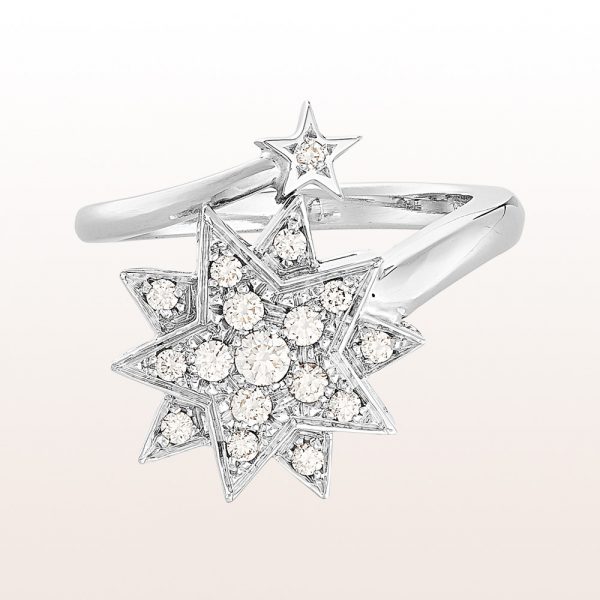 Ring "Marie Valerie" with brilliant cut diamonds 0,38ct in 18kt white gold
