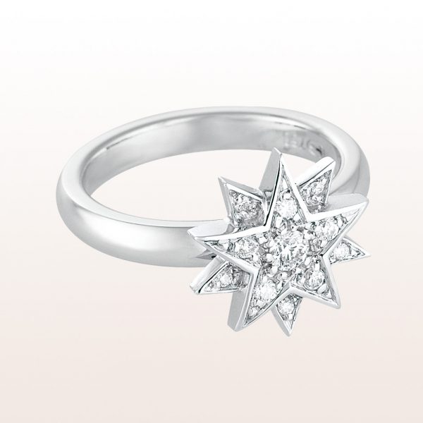 Ring "Gisela" with brilliant cut diamonds 0,20ct in 18kt white gold