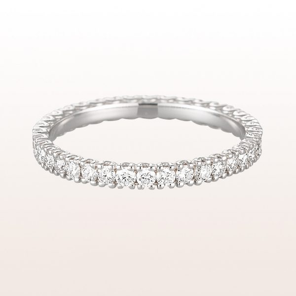 Eternity-ring with brilliant cut diamonds 0,69ct in 18kt white gold