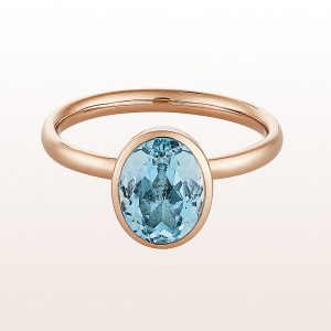 Collection-ring with topaz 2,40ct in 18kt white gold