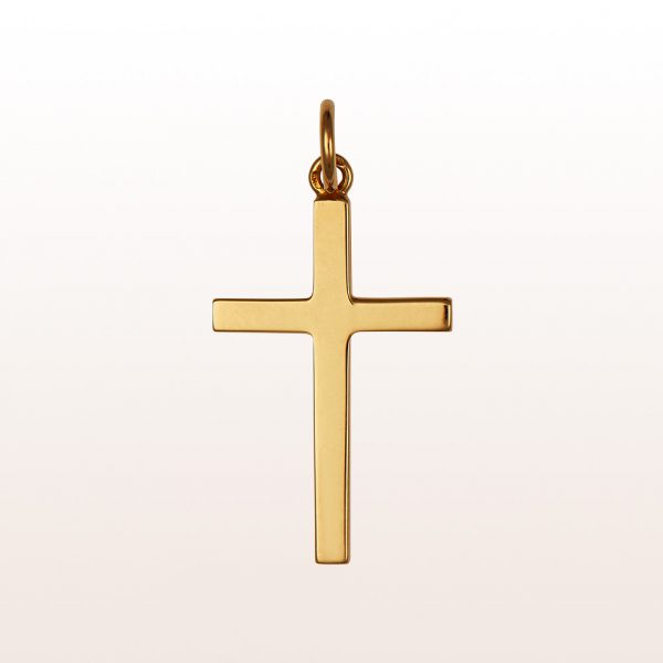 Cross-pendant out of 14kt yellow gold
