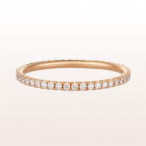 Eternityring with brilliants 0,23ct in 18kt rose gold