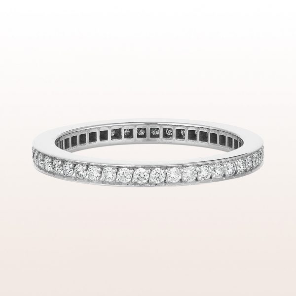 Eternityring with brilliants 0,40ct in 18kt white gold